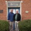 Huk and his brother at the Original Martin Guitar factory in Nazareth, PA.