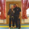 Huk and Emanuel Hart, head of the Inayan Eskrima System in Paris, France.
