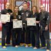 One of the first Black Belt tests in Sweden where Huk gave his rank certificates.